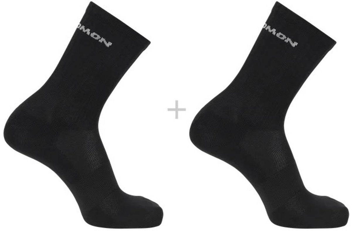 Salomon - evasion crew socks | 2-pack | sokken | maat xl 45-47 - zwart 45-47
