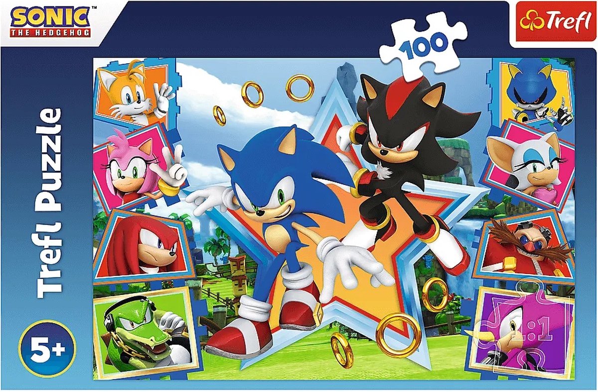 Trefl - puzzels - 100 - ontmoet sonic sega sonic the hedgehog .
