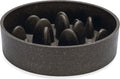 Designed by lotte pom antischrokbak hond - slow feeder hond - voerbak - vaatwasserbestendig - bamboe - grijs - 1430 ml