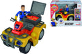 Simba brandweerman sam speelgoed quad met figuur - actievoertuig.