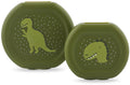 Trixie set van twee snackdoosjes met clip - mr. dino - makkelijk te openen – bpa-vrij – voor school en onderweg