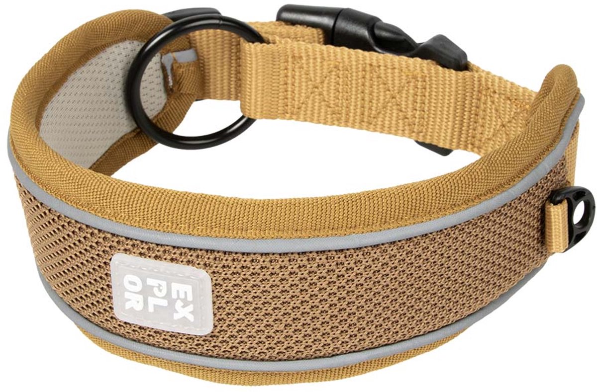 Explor duvoplus ultimate fit halsband control classic voor honden xl-52-61cm honey gold xl