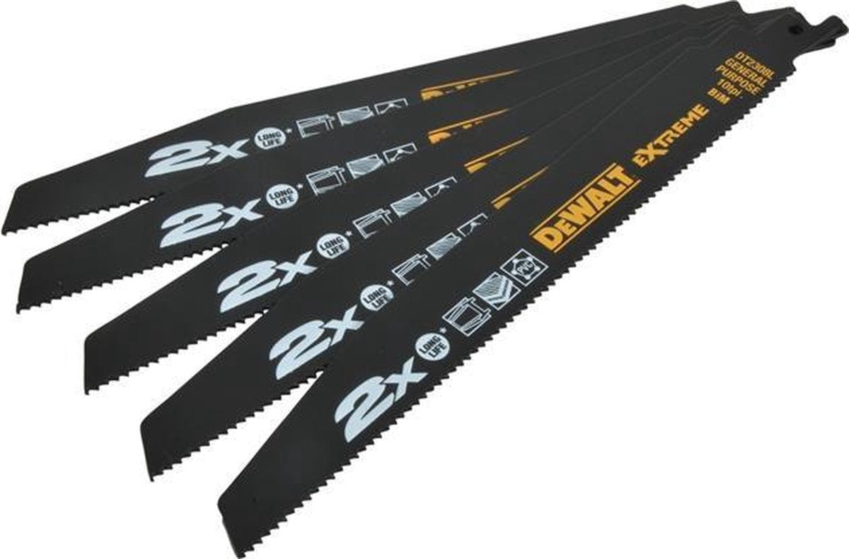 Dewalt dt2308l - reciproeerzaagblad - 2x levensduur - bi-metaal - 288mm