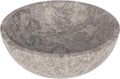 Differnz boomer waskom - 21x12cm - rond - marmer - grijs