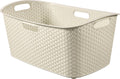 Curver my style - wasmand - 47l - rattan look - ergonomische handgrepen - off-white