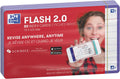 Oxford flash 2.0 - flashcards - gelijnd - a7 - paarse rand - 80 stuks