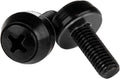 Startech m6 x 12mm - mounting screws - 50 pack black - m6 x 12mm - screws - 50 pack black - m6 mounting screws for server rack cabinet