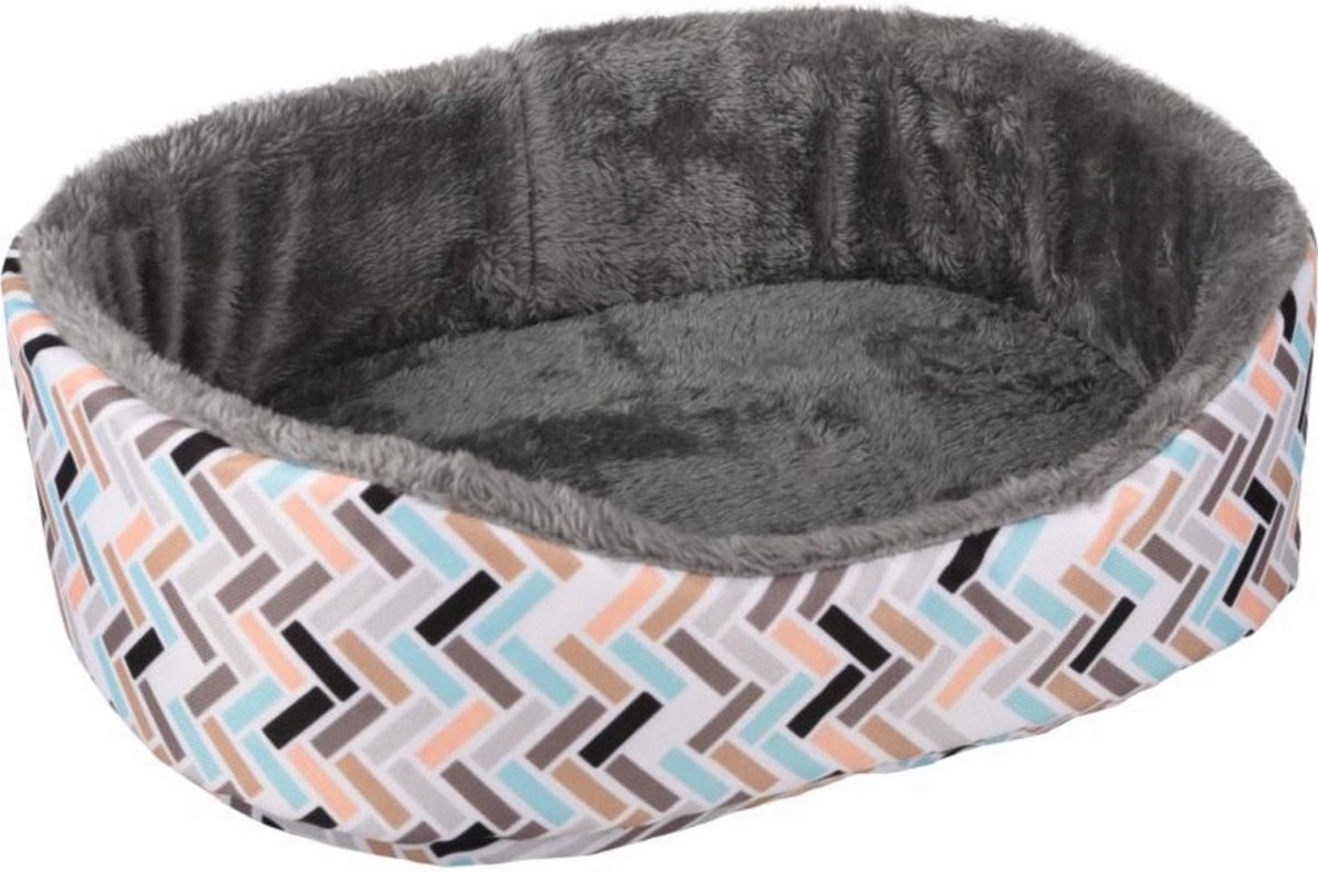 Flamingo knaagdierenmand clavio ovaal - slaapplaats - 35x28x11 cm multi-color one size