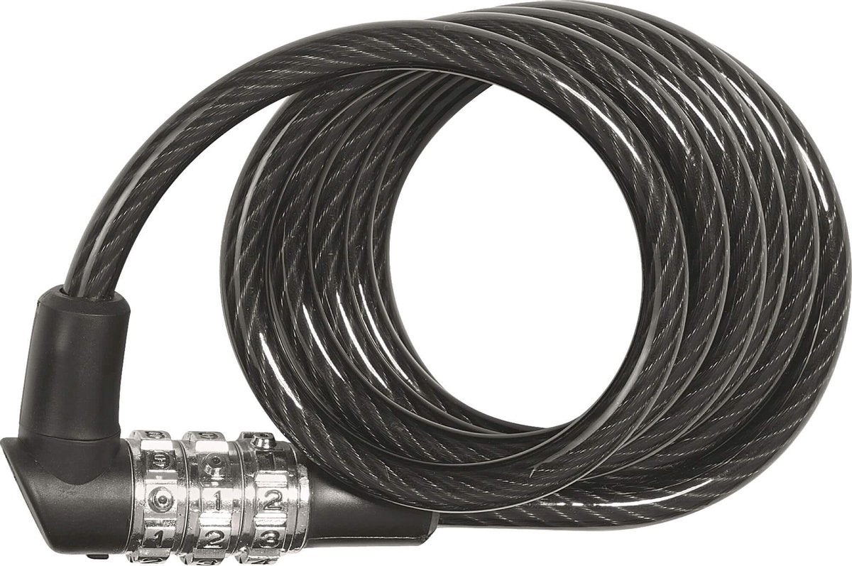 Abus spiraalkabel slot 3506c - 6 mm dik, flexibel cijferslot - -security level 1 - 120 cm - zwart