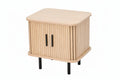 Mano leisure bijzettafel met opbergruimte – nachtkastje – 45x40x48cm - eikenhoutlook zwart metaal