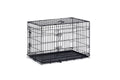 Beeztees hondenbench l - bench - 2 deuren - inklapbaar - zwart - 91x61x66 cm
