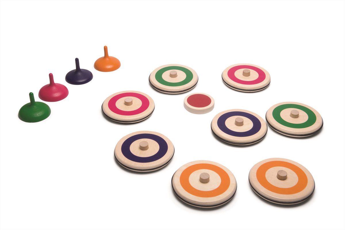 BS Toys Curling-Spiel aus Holz für den Innenbereich, 13-teilig.