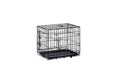 Beeztees hondenbench s - bench - 2 deuren - inklapbaar - zwart - 62x44,5x50 cm