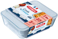 Pyrex - ovenschalen - rechthoekige set van 2 (22 x 17 en 24 x 19 cm)