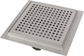 Differnz douchegoot - met flens - vierkant - 20 x 20 cm - rvs
