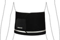 Avento sauna taille band - verstelbaar - zwart zilvergrijs - maat l xl