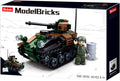 Sluban small tank wiesel awc bouwspeelgoed kinderen vanaf 8 jaar – constructiespeelgoed modelbouw – bouwdoos met 245 bouwstenen – m38-b0750