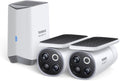 Baseus beveiligingscamera draadloos buiten set s1 pro – draadloos buiten camera – slimme beveiliging – meedraaiende zonnepaneel – buiten – 3k camera – 2 camera’s – wifi - inclusief homestation – waterdicht - weerbestendig – nachtzicht - wit