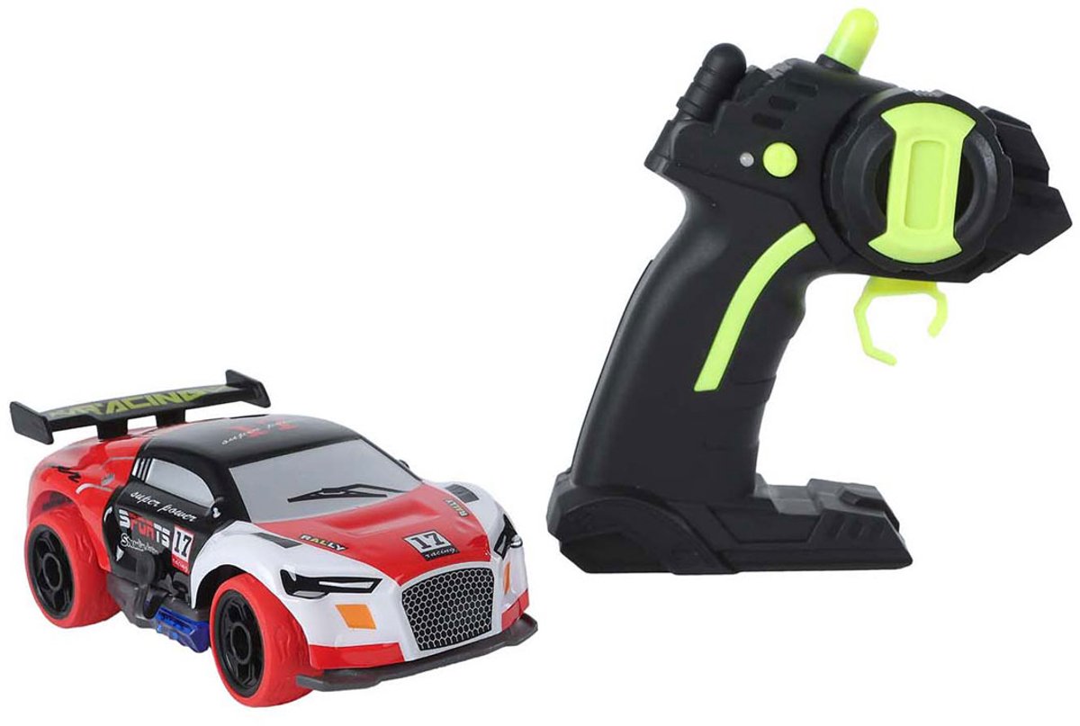 RC Roadstar ferngesteuertes Rallyeauto mit 2,4 GHz rotem Licht, 13 cm