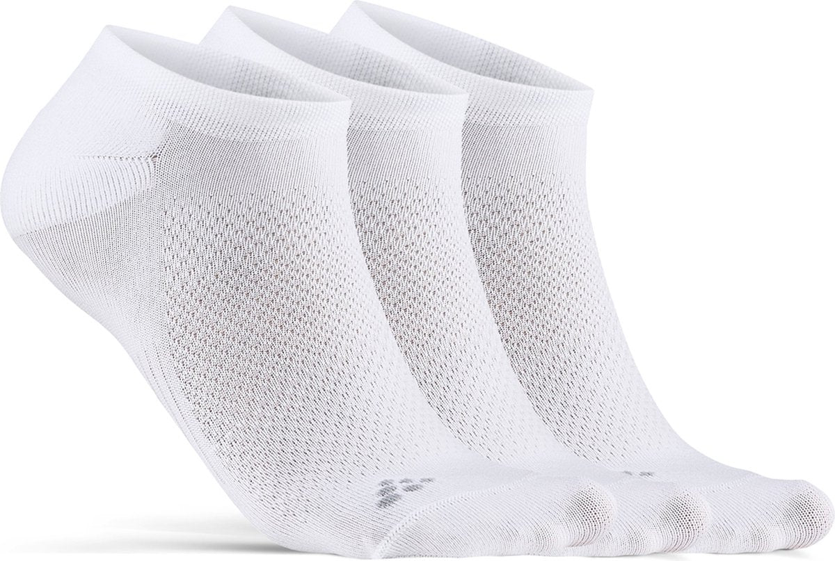 Craft core dry footies 3-pack unisex sportsokken - wit 46-48