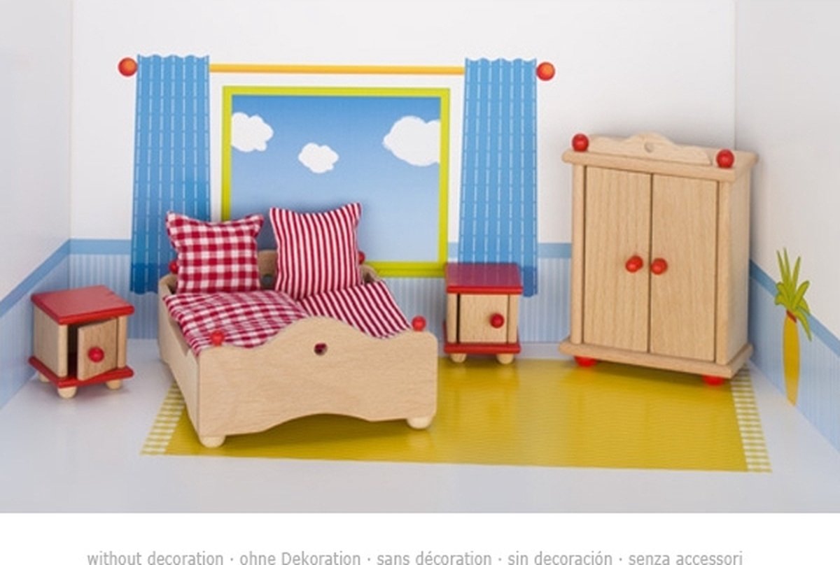 Goki Puppenhausmöbel Schlafzimmer
