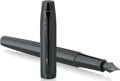 Parker im vulpen | matzwart met zwart detail | medium punt met blauw inktpatroon | geschenkdoos