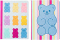 Kangaro schriften - b'log sweet candy - formaat a5 - met lijn - 2 stuks - met aarbeiengeur - an-122664-a