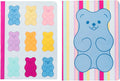 Kangaro schriften - b'log sweet candy - formaat a5 - met ruit 5mm - 2 stuks - met aarbeiengeur - an-122671-a