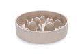 Designed by lotte pom antischrokbak hond - slow feeder hond - voerbak - vaatwasserbestendig - bamboe - beige - 800 ml