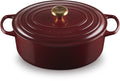 Le creuset braadpan signature ovaal garnet – ø 31 cm 6,3 liter – grote ovale stoofpan van gietijzer – rijke garnet rood emaille – voor braadstukken, gevogelte en grote porties – geschikt voor alle warmtebronnen incl. inductie
