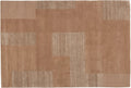 Woood noven handgeweven vloerkleed - wol - zand - 170x240 cm