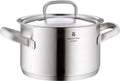 Wmf gourmet plus - kookpan middelhoog - ø16 cm - rvs - geschikt voor alle warmtebronnen - professionele kwaliteit