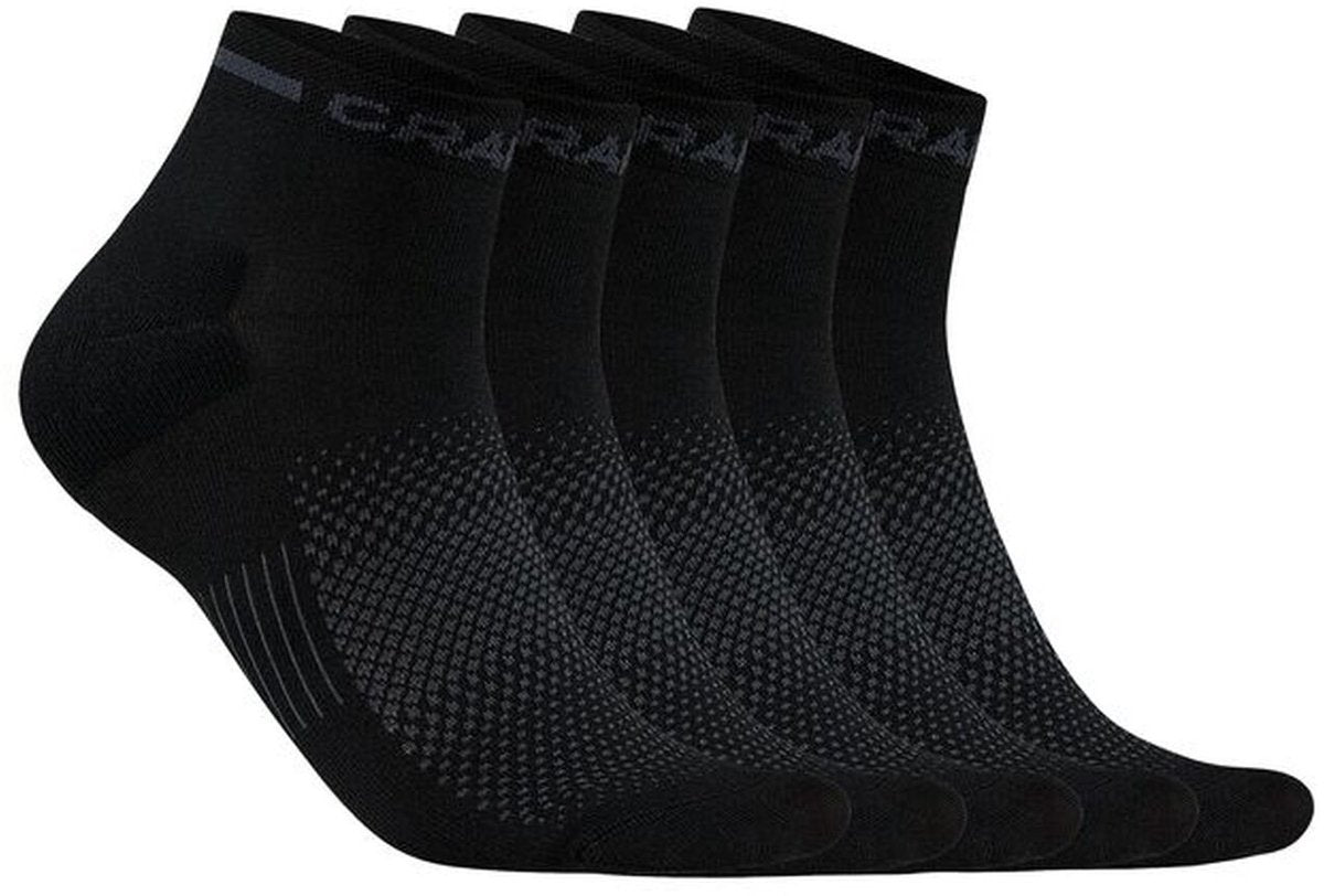 Craft active mid sock 5-pack unisex sportsokken - zwart 37-39
