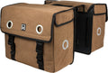 Willex dubbele fietstas - canvas - reflectie - 40 liter - universele bevestiging - bruin
