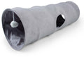 Duvo plus playtime speeltunnel purrly voor katten l-80x25x25cm grijs