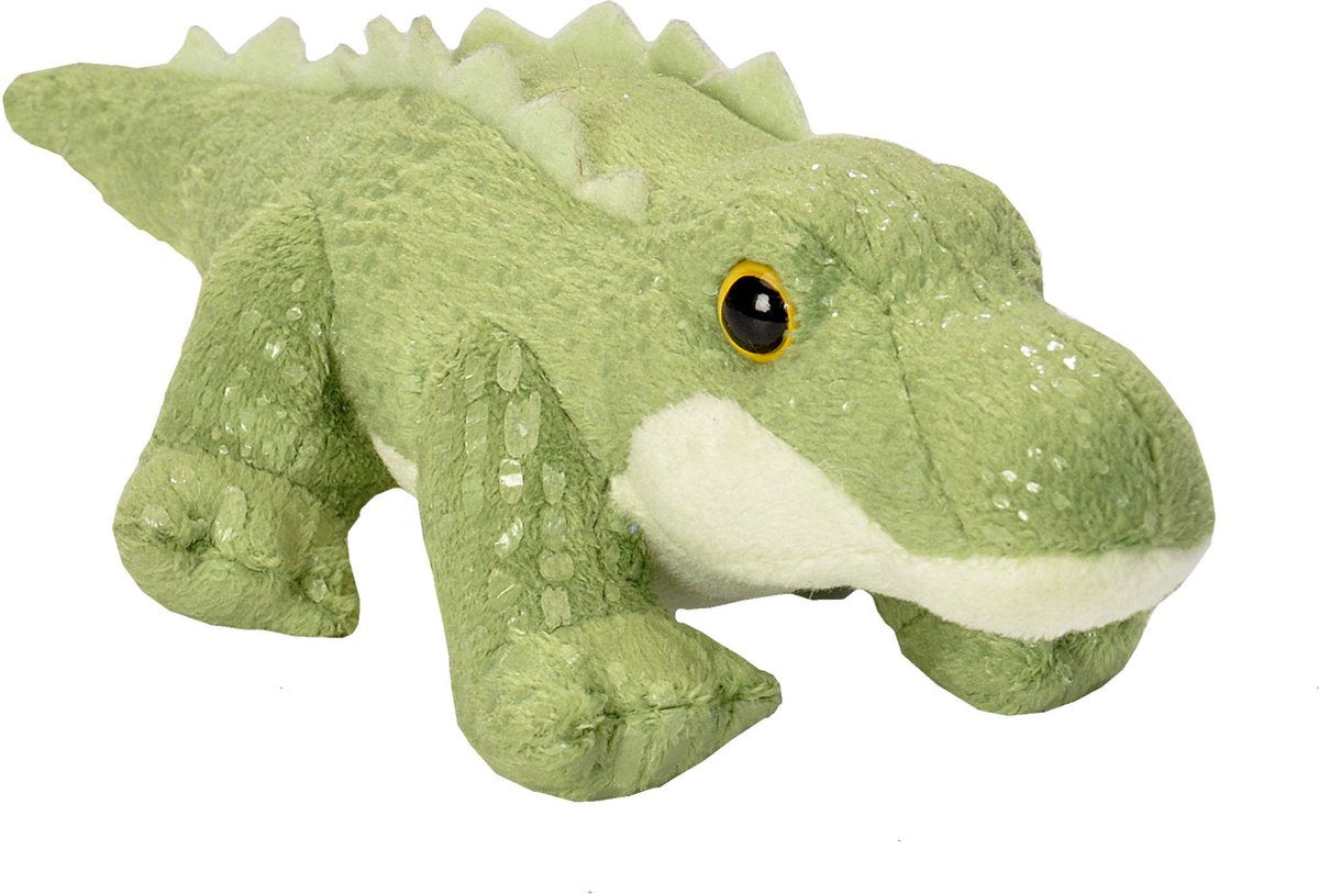 Wild republic pluche knuffel krokodil - 13 cm - groen - speelgoed knuffeldieren