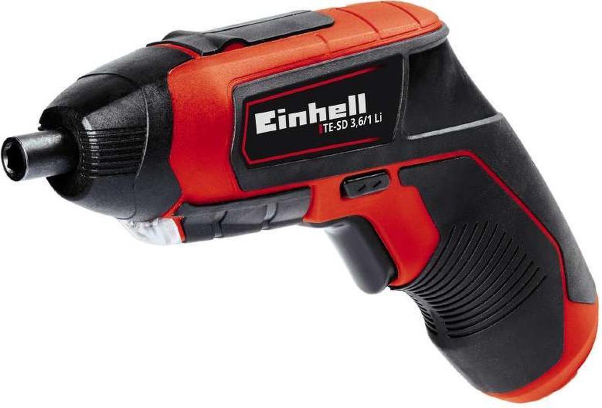 Einhell accu schroevendraaier te-sd 3,6 1 li - 3,6 v li-ion - 1,5 ah - 4,5 nm - magnetische bithouder - led-verlichting - incl. 10-delige bitset