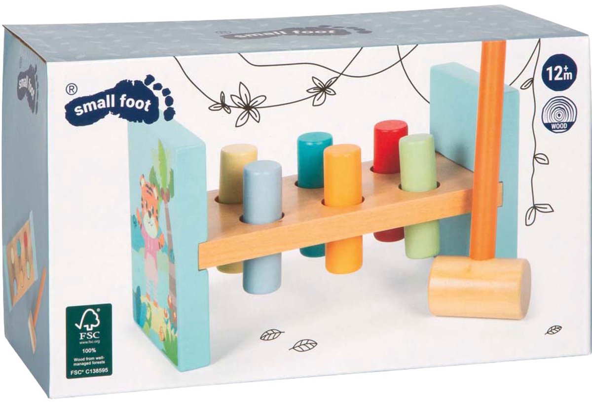 Small Foot – hölzerne Hammerbank Jungle Friends FSC