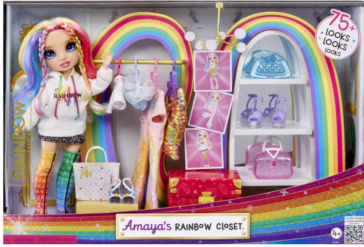 MGA Entertainment Rainbow High Amayas Regenbogen-Kleiderschrank-Spielset