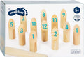 Small Foot - hölzernes Kubb mit Zahlenwurfspiel im Beutel, 13 Stück.
