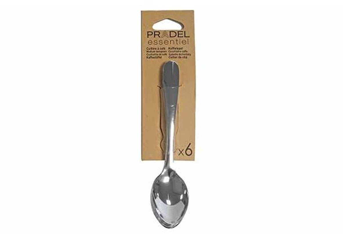 Amefa retail pradel essentiel ondine koffielepel set6 hangkaart