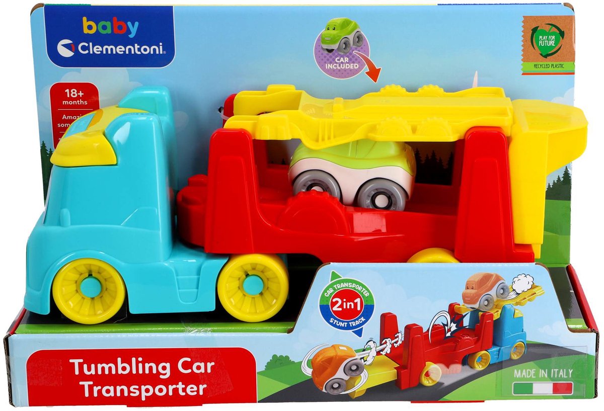 Clementoni - tumbling car - transportwagen - vanaf 12 maanden