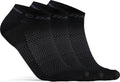 Craft active shaftless sock 3-pack unisex sportsokken - zwart