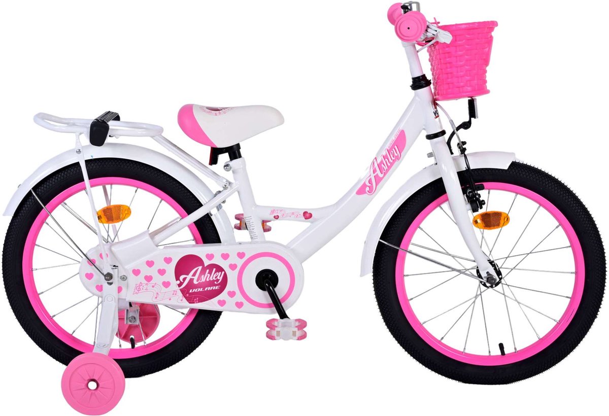 Volare Ashley Kinderfiets - Meisjes - 18 inch - Wit