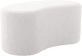 Leitmotiv poef ada wave - wit - 80x43x36cm - scandinavisch