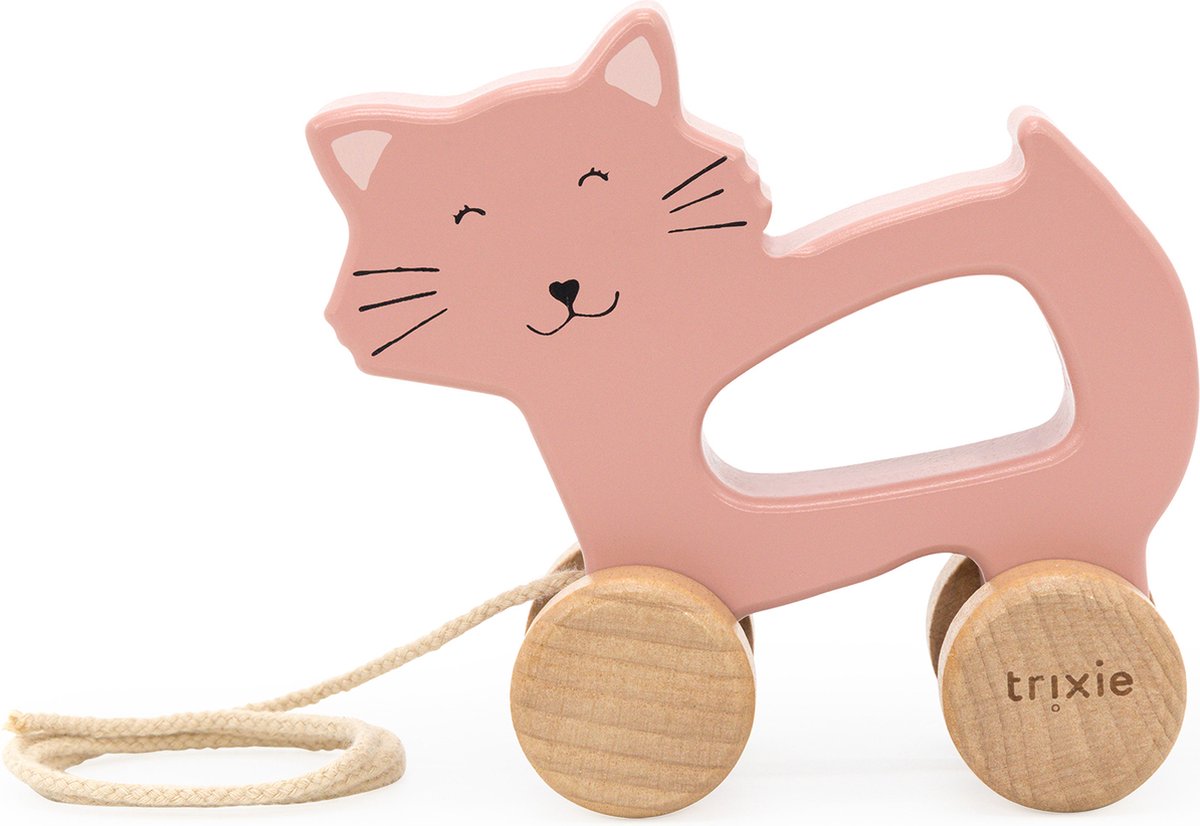 Trixie-Spielfigur aus Holz zum Nachziehen – Frau Katze