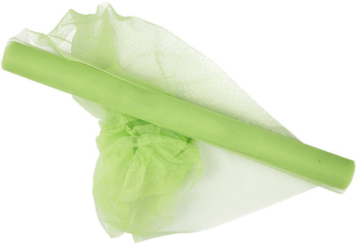Creativ company cc tulle, w: 50 cm, neon green, 5 m 1 roll