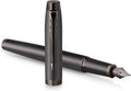 Parker im monochrome vulpen | blauwe inkt | gunmetal afwerking en details | medium punt | met geschenkdoos