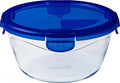 Pyrex - cook go schaal rond met deksel 1,6 liter - transparant