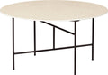 Woood vida bijzettafel - marmeren look - naturel - 40x75x75